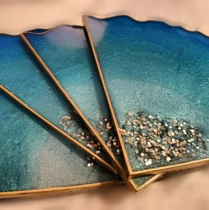Coaster set - Mystic Aqua